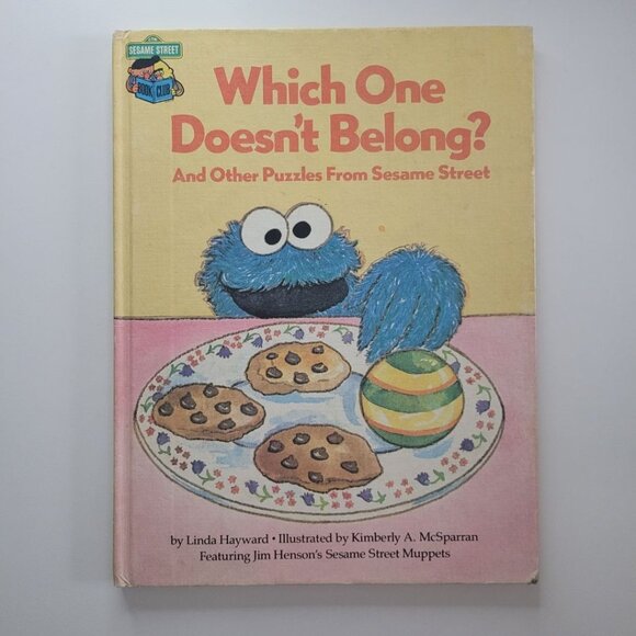 Sesame Street Which One Doesnt Belong Book Vintage 1981 Muppet Jim Henson Puzzle - Picture 1 of 11